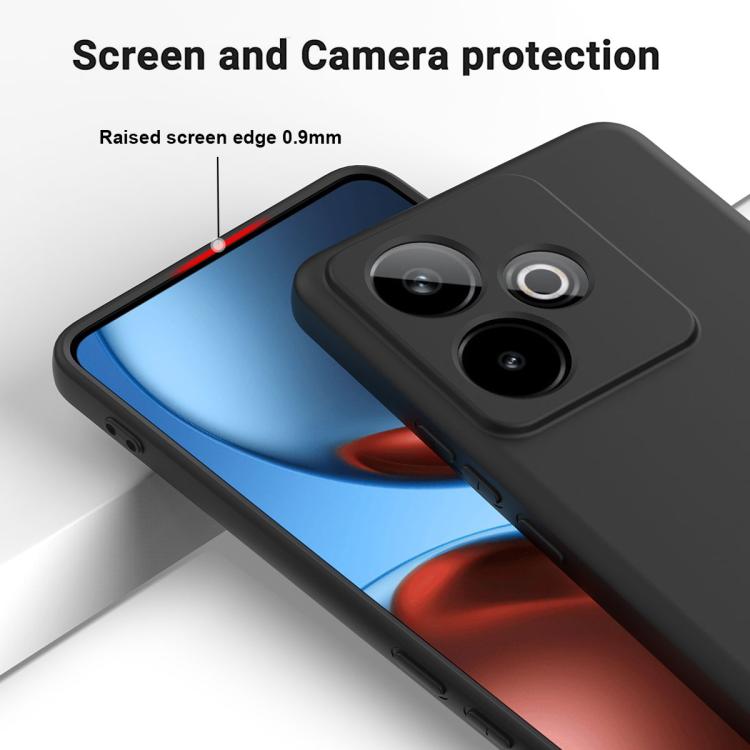Realme GT 6 Chinese Edition Soft Silicone Black TPU Cover Camera Bump Protection Phone Protective Shock Proof Back Cover For Realme GT6 Chinese Edition