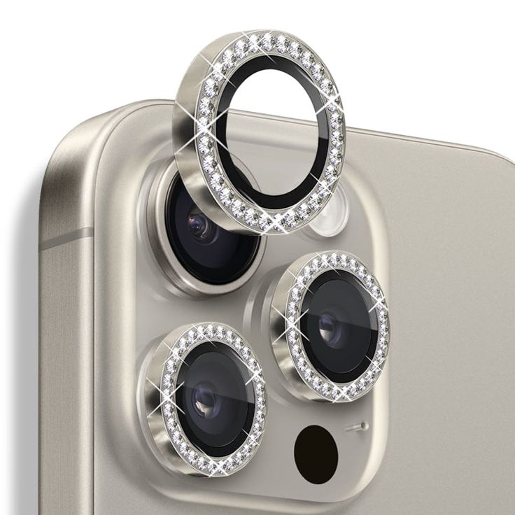Diamond Camera Lens Protector For 11 / 12 / 13 / 14 / 15 / 16 / 17 Series  Luxury Sparkle Shockproof Camera Guard