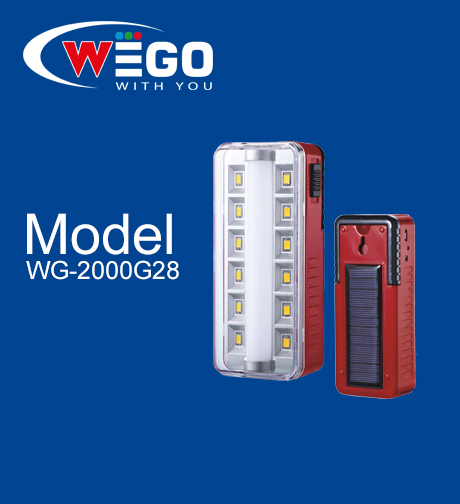 WEGO Rechargeable Light With Solar Panel WG-2000G28 | Daraz.pk