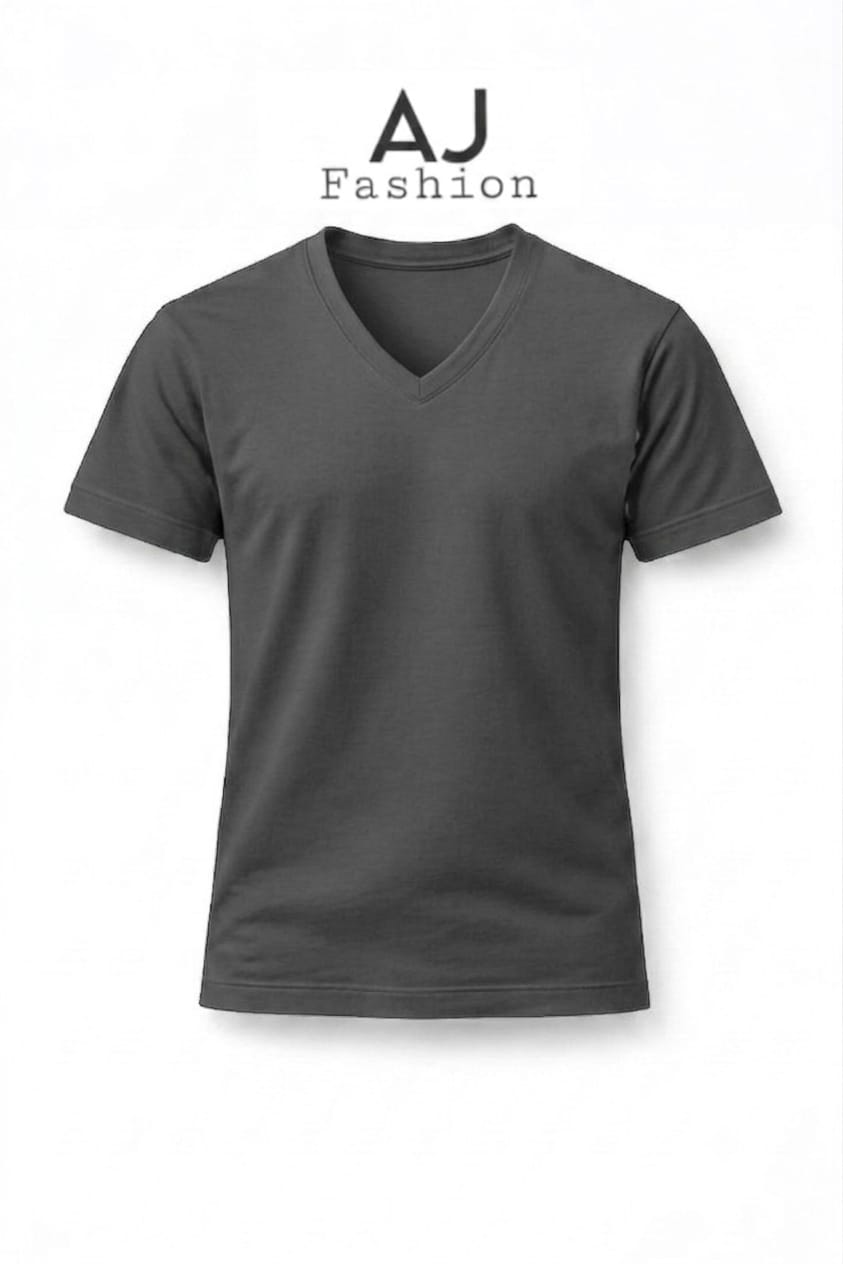 AJ Fashion | Men V Neck T Shirt | Half Sleeve | 100% Cotton Jersey | Soft And Lightweight | Casual Wear | Premium Quality | For Man And Boys