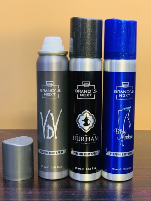 Pack of 3 Body Spray 75ml, Blue Madam, YDY, Durham | Unisex | Daraz.pk