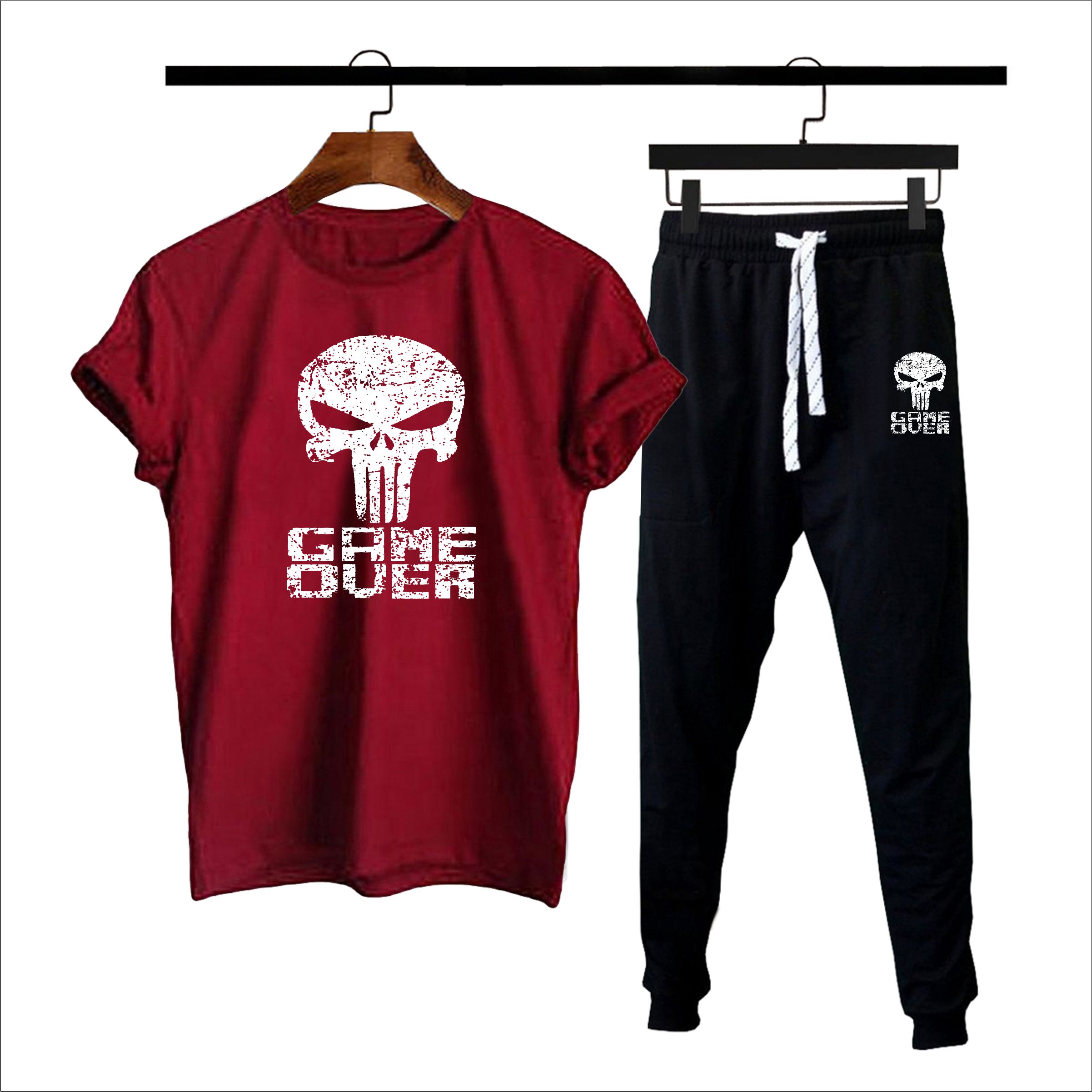 Game Over Printed Tracksuit For Men & Boys - Soft and Comfortable Fabric T Shirt & Trouser Printed Tracksuit