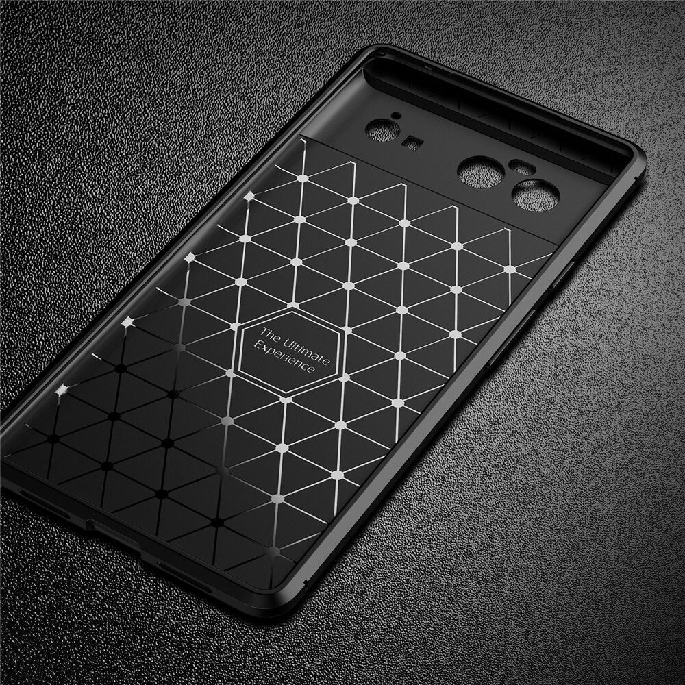Lenuo for Google Pixel 6 Case Silicone Matte Carbon Fiber Back Cover