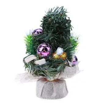 Mini Christmas Tree Ornament Home Office Desk Table Christmas