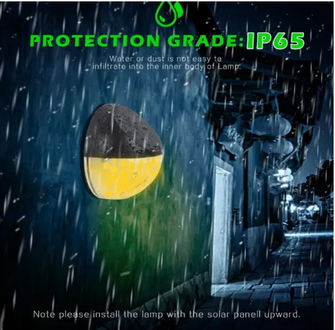 Pack Of 2 Solar Waterproof Outdoor Led Light Solar Fence Lights, Solar Decorative Garden Lights, Waterproof Wireless Outdoor Lights For Garden, Fence, Patio Use,Warm White High Quality