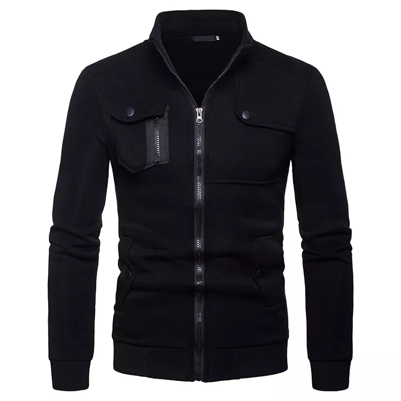 URdest Mens Fleece Black Jacket