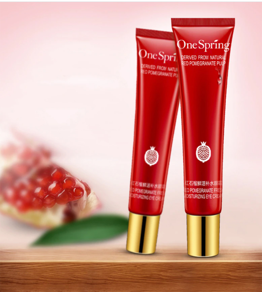 One Spring - OneSpring Red Pomegranate Moisturizing Eye Dark Circles Anti Puffiness Wrinkles Cream 20g YZC6834