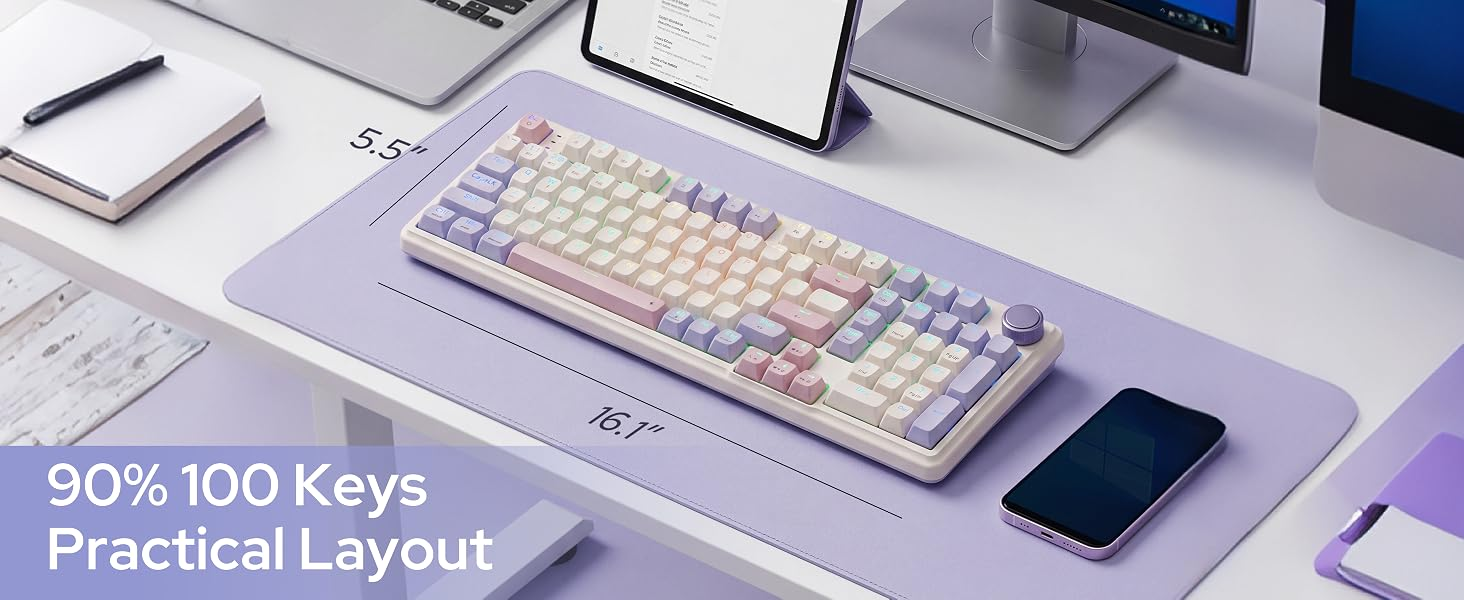 Redragon K768 EISA 100 RGB Tri-Mode Wireless Mechanical Gaming Keyboard Violet with Custom Yolk Linear Switch 16 25e2ae32d210792bdb32830aa55a8758