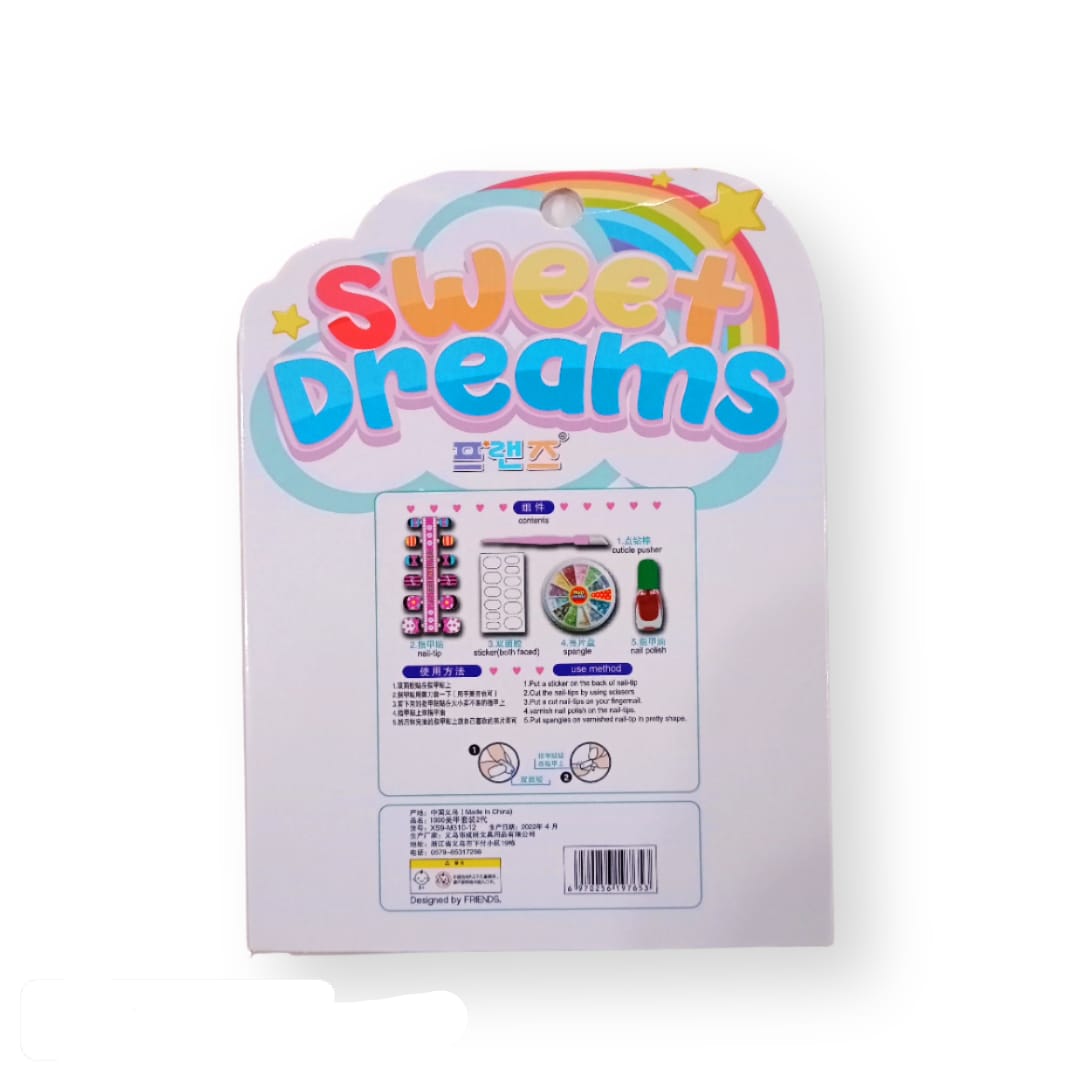 Kids Nail Art Kit With Glitter Nail Paint And Applier For Girls