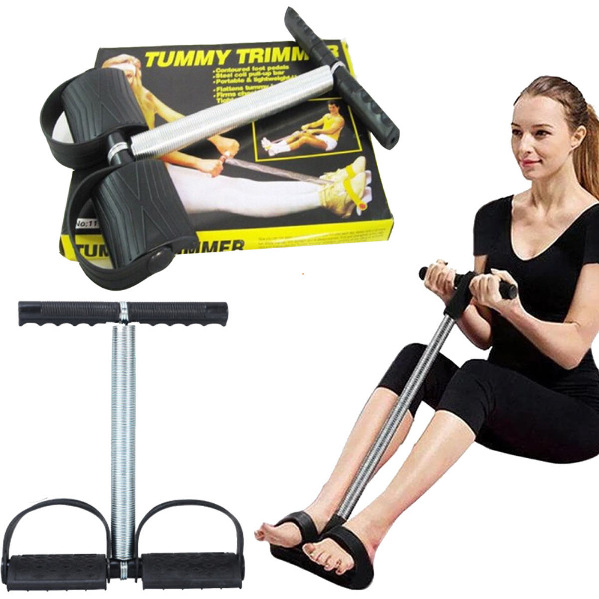High-Quality Home Gym Tummy Trimmer with Single Spring - Durable Exercise Equipment for Strength Training