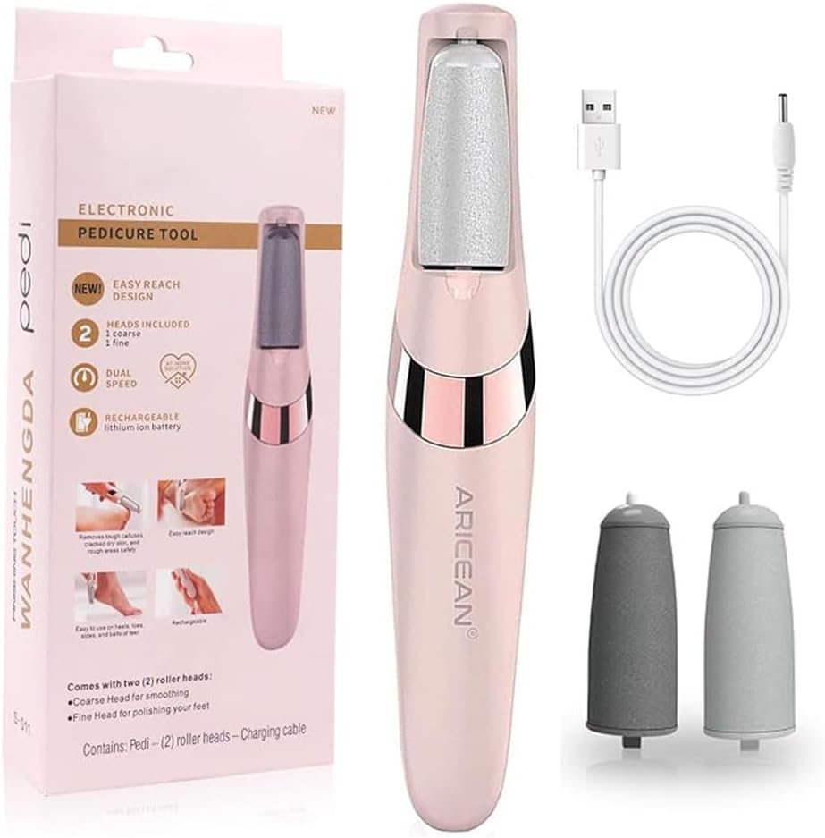 Electric USB Rechargeable Nail & Foot Callus Remover | Portable Pedicure Tool | Manicure Polisher & Dead Skin File | Electric Nail Drill Buffer | Dead Skin Remover Machine | Hand & Foot Care Pedicure Device