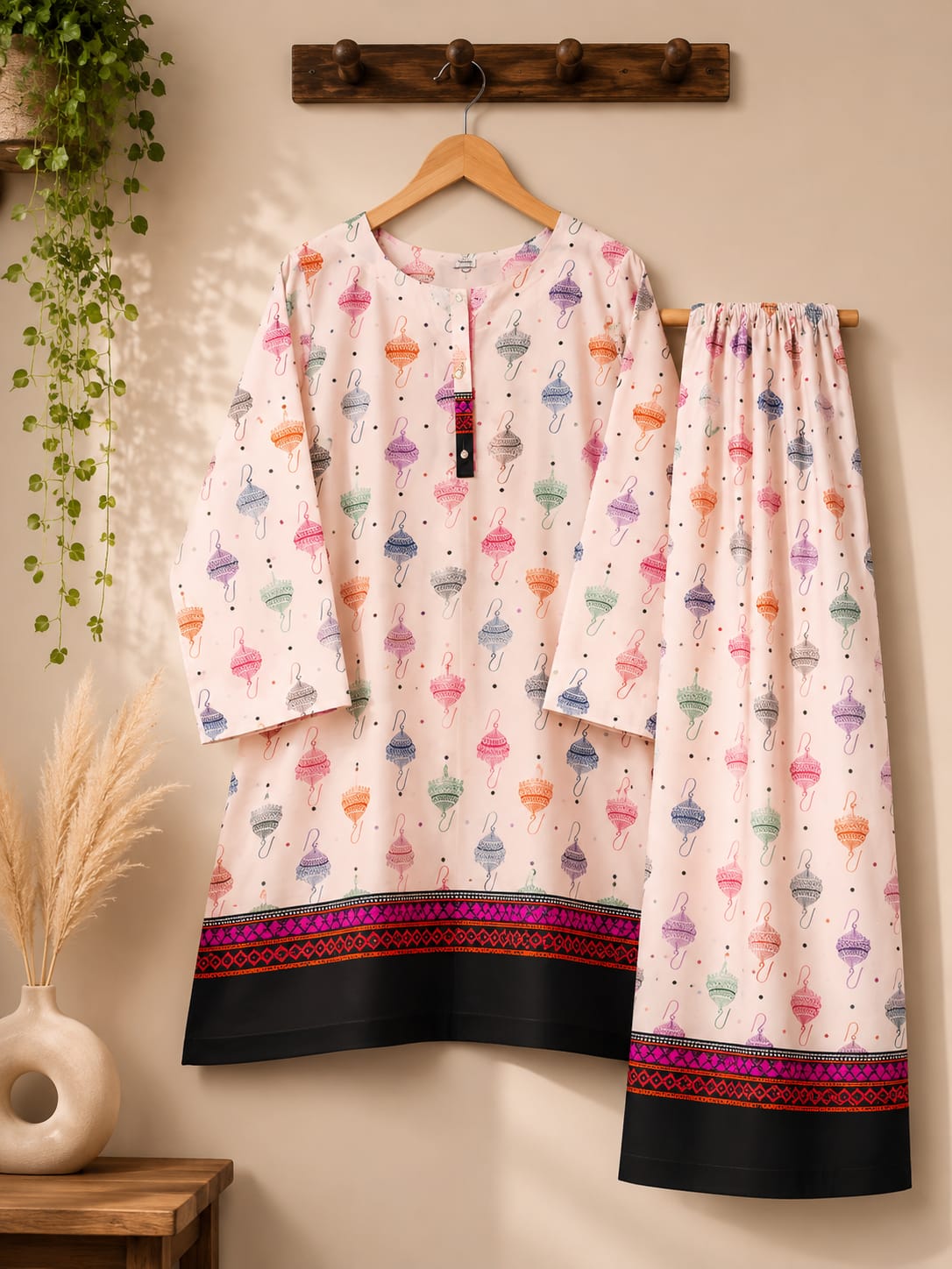 Trendy Cotton Stitched Suit 2-Piece – Soft & Comfortable Fabric – Elegant Everyday Wear – Perfect for Casual, Work & Gatherings