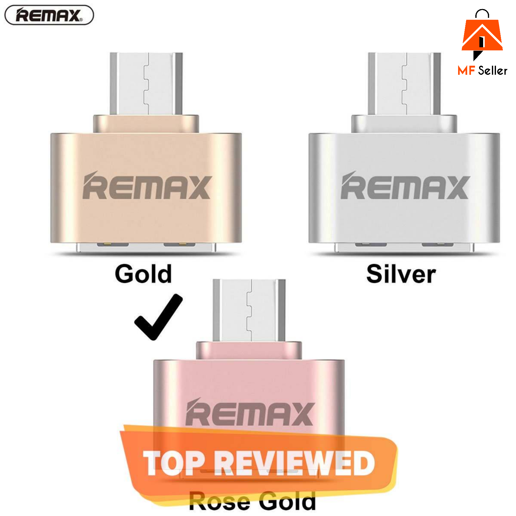 Pack of 2 REMAX Micro USB OTG Adapter Female USB to micro USB male Data Adapter Travel Converter