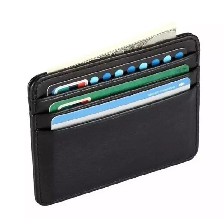 Mini slim card holder leather wallet for men