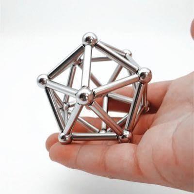8mm Balls and  Magnetic Rods Toy (63 pcs)
