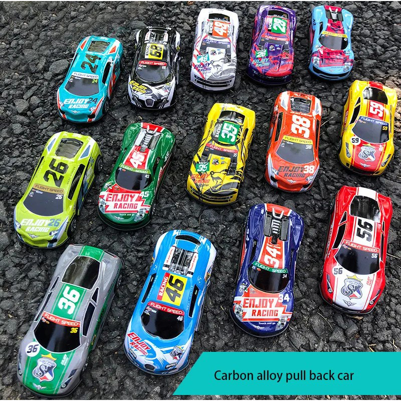 24 pcs  Alloy Car Model Diecasts Vehicle Toys For Kids Pull Back Metal Auto Racing Car Children Toy Gifts