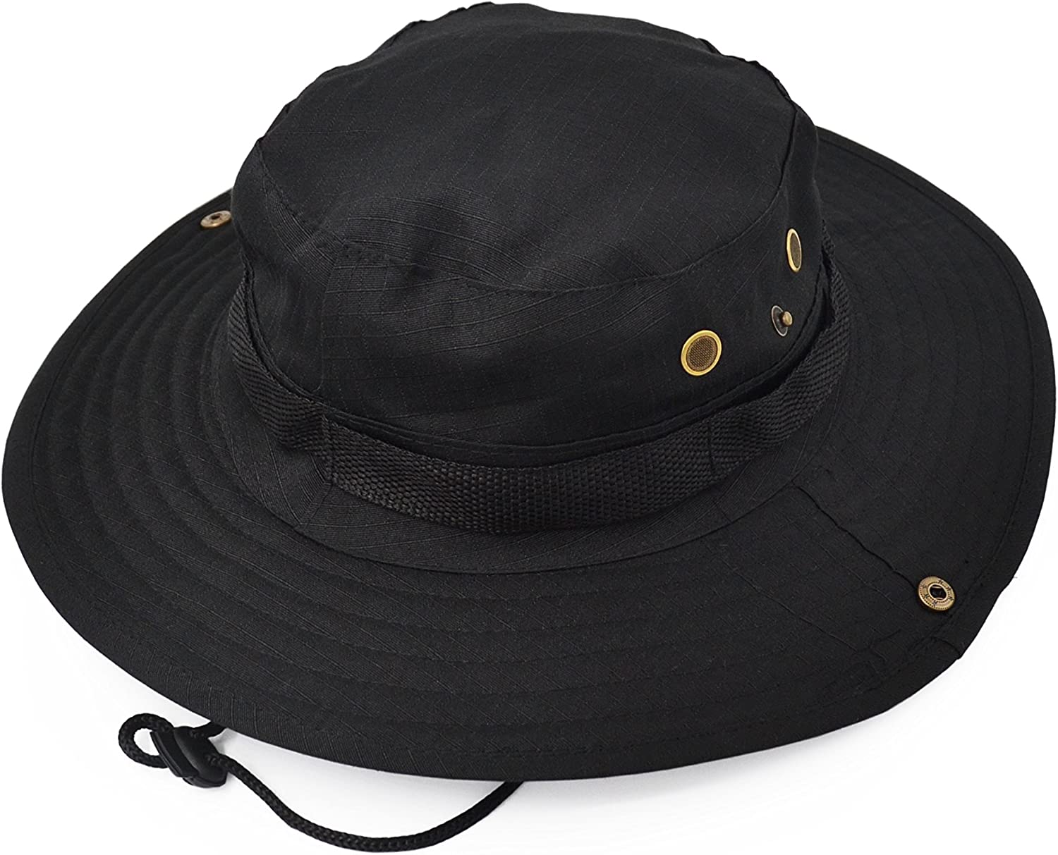 Waterproof Outdoor Wide Brim Sun Hat, Fishing Hiking Sun Boonie Hat for Men & Women