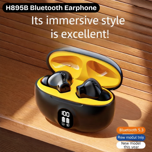 H895B TWS | True Wireless Stereo Universal Bluetooth Earbuds & Airbuds | Dual Pods Handsfree Earphones Headset | Compatible with All Bluetooth Devices.