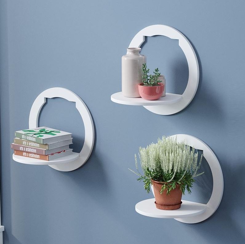 EVENTO Cat Shape 3D Wooden Wall Shelf | Wall Shelves for Home Decor Living Room | Laser Cut DIY Design Decoration Piece | Floating Shelf | Cat Shape Candle Stand | Wooden Wall Shelf for Kids Room and Girls Room and for Gift Items | Wall Shelf for Bedroom​