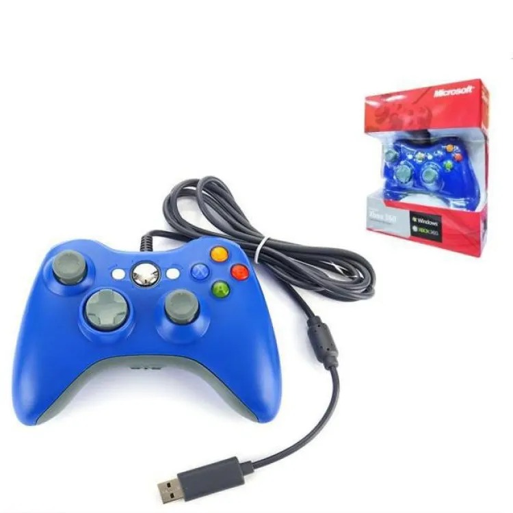 Xbox 360 Controller for Windows & Xbox 360 Console Wired USB Joystick Support PC Laptop [BLUE]