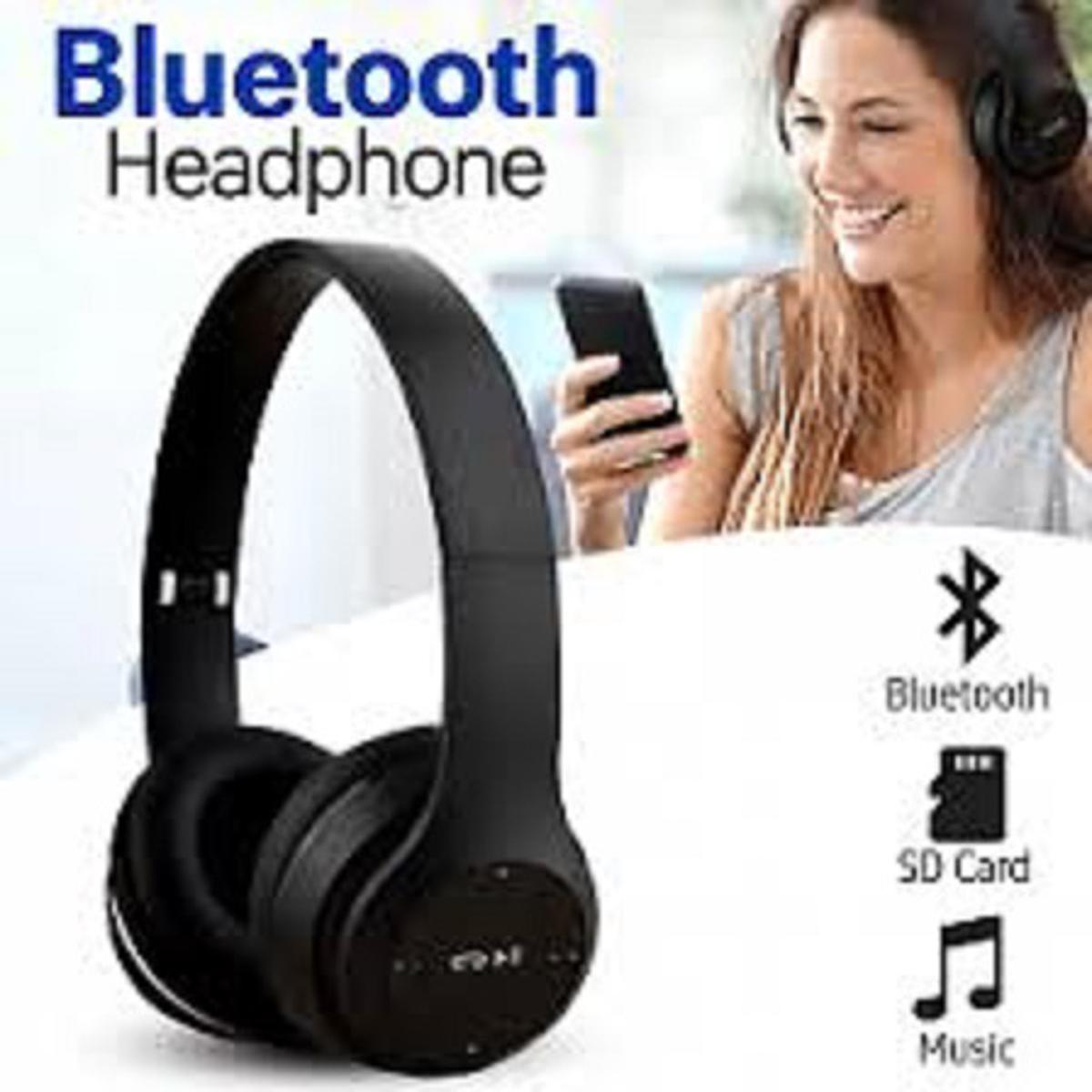 P47 Wireless Bluetooth Foldable Headset With Microphone FOR All cell phones and laptop lcd tv computer used