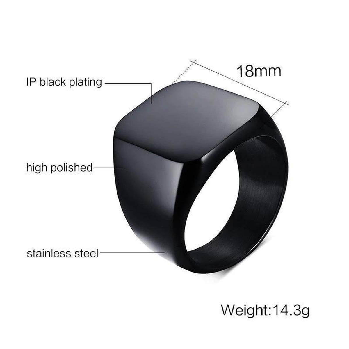 Black Punk Ring & Titanium Rings For Man & Woman