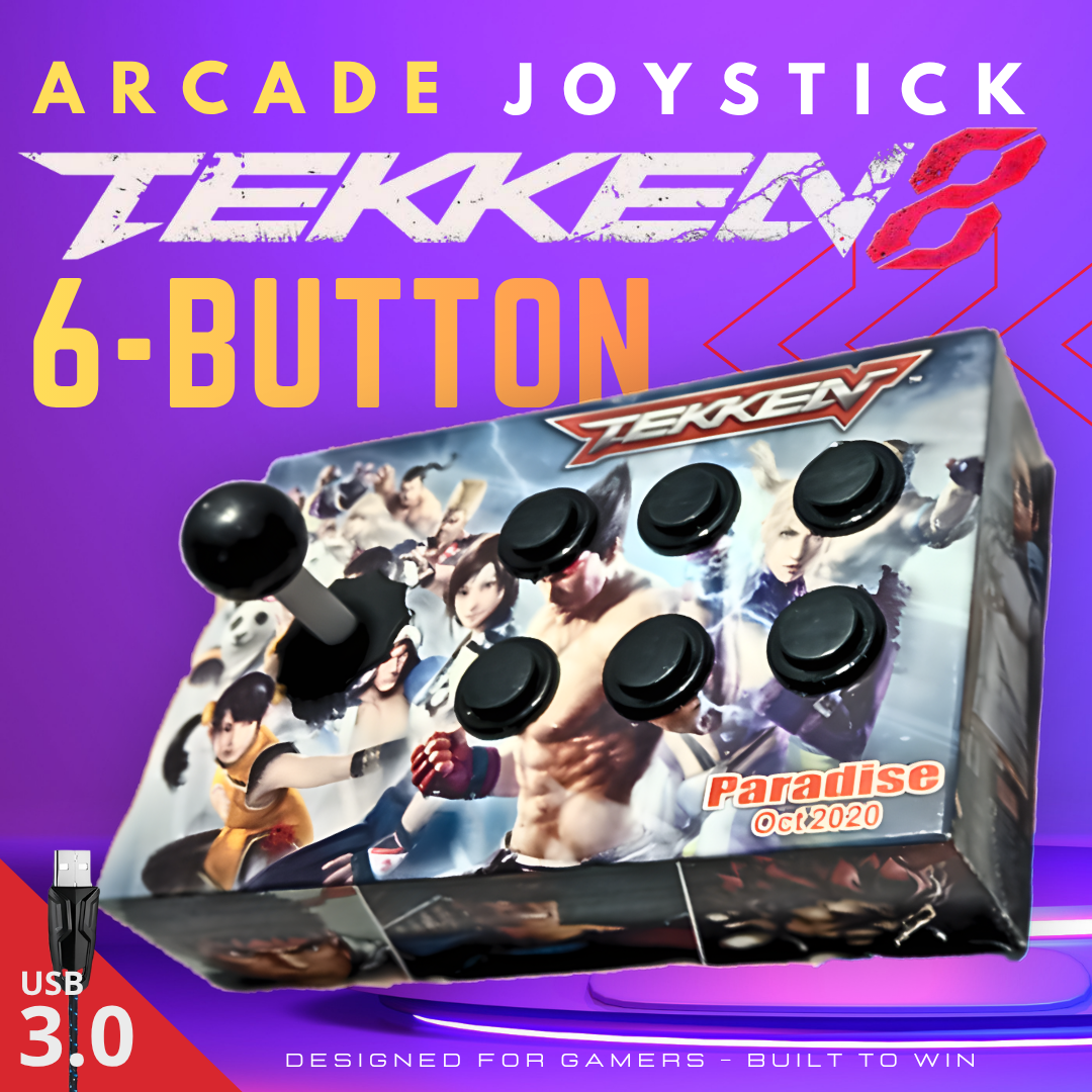 Arcade joy Stick for Windows, NEOGEO MAME32 KOF Mortal kombat Fighting Games 6 / 4 button Fight Stick Box For PC Laptop Computer