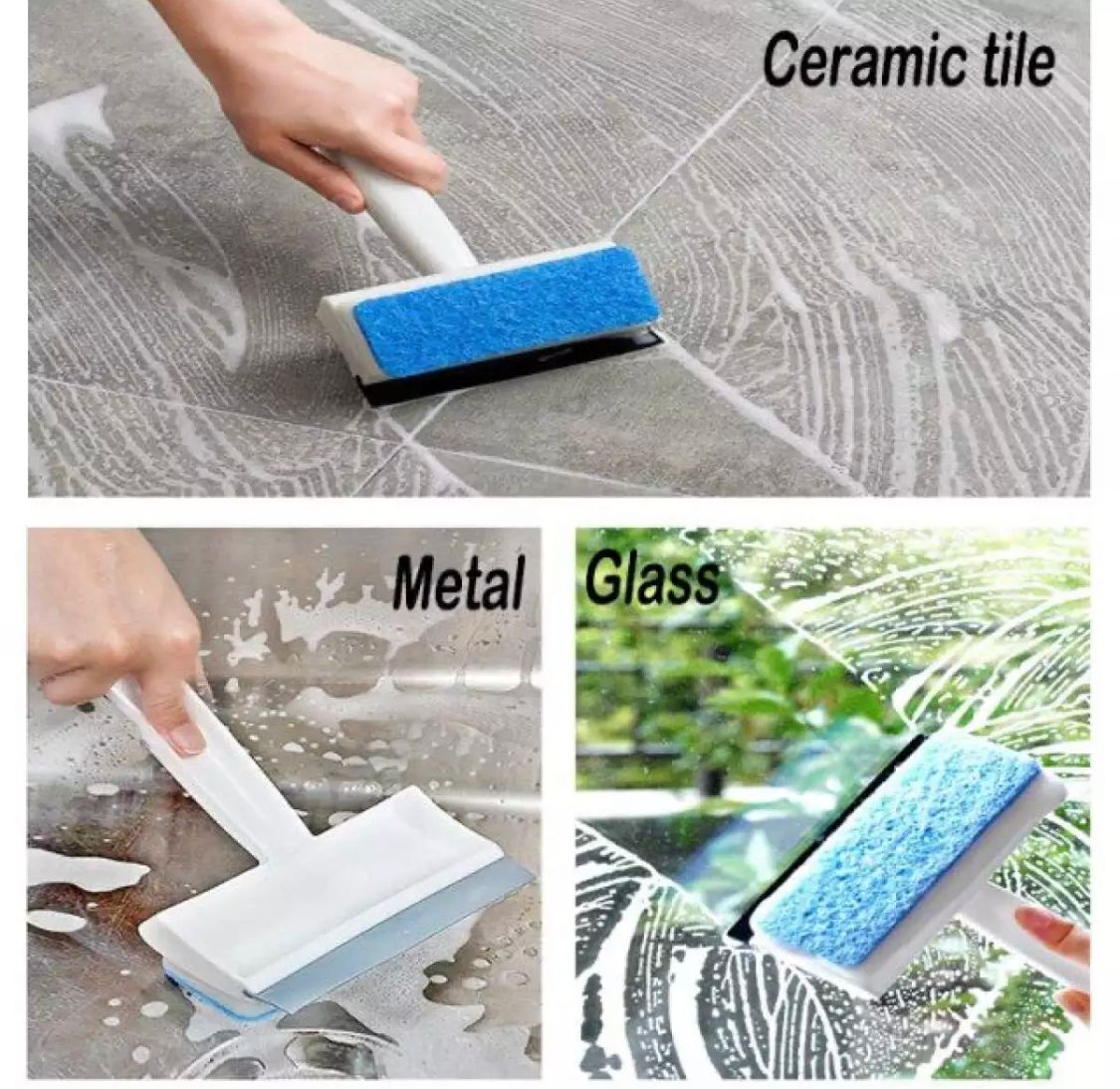 Cleaning Brush, Bathroom Sponge, Kitchen Bathtub, Toilet, Wall, Floor, Tile, Brush With Handle