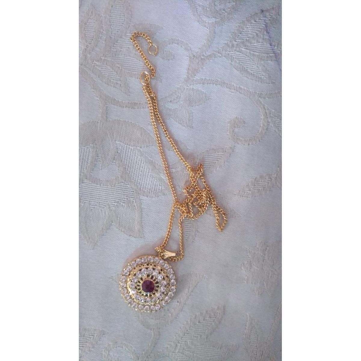 Golden Chain Round Necklace For Women