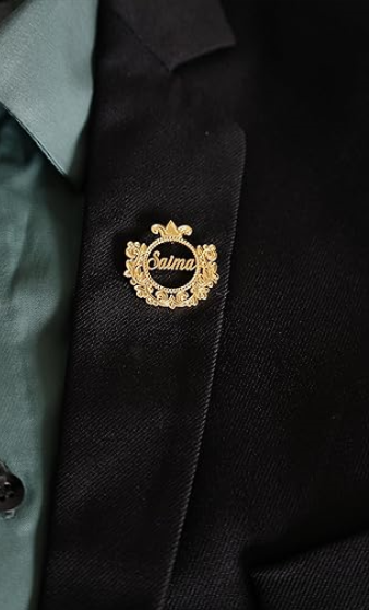 Personalized Name Brooch for Men and Women | Custom Name Pin Badge for Saree, Blazer Jacket, Suit, Kurti, Bag | Customized Jewelry Accessory for Birthday, Wedding, Anniversary, Party, Office Wear