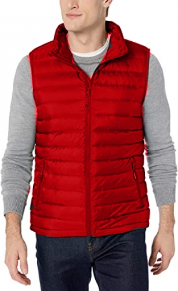 sleeveless red jacket