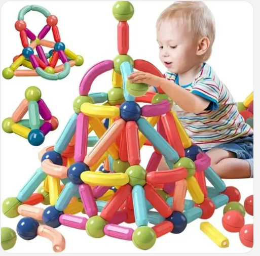 64/ 42/ 25 / 10 pc PCS Magnetic Balls and Rods Building Sticks Blocks ...