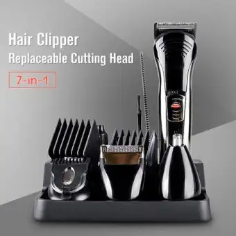 Kemei Hair Clipper 7 In 1 Professional Trimmer Rechargeable Shaver