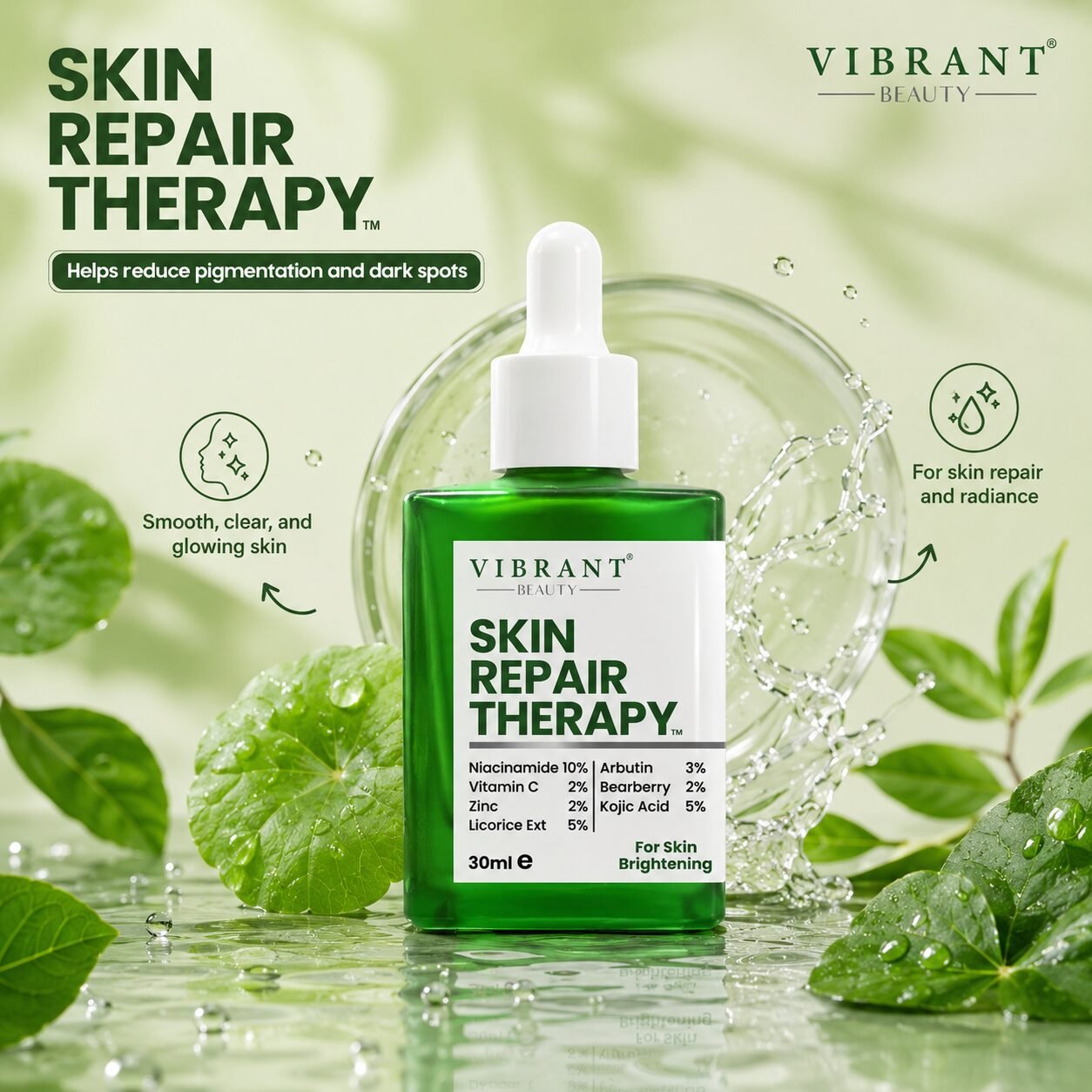 Vibrant Beauty Skin Repair Therapy Radiance Care Serum | Skin Care Serum | 30ml