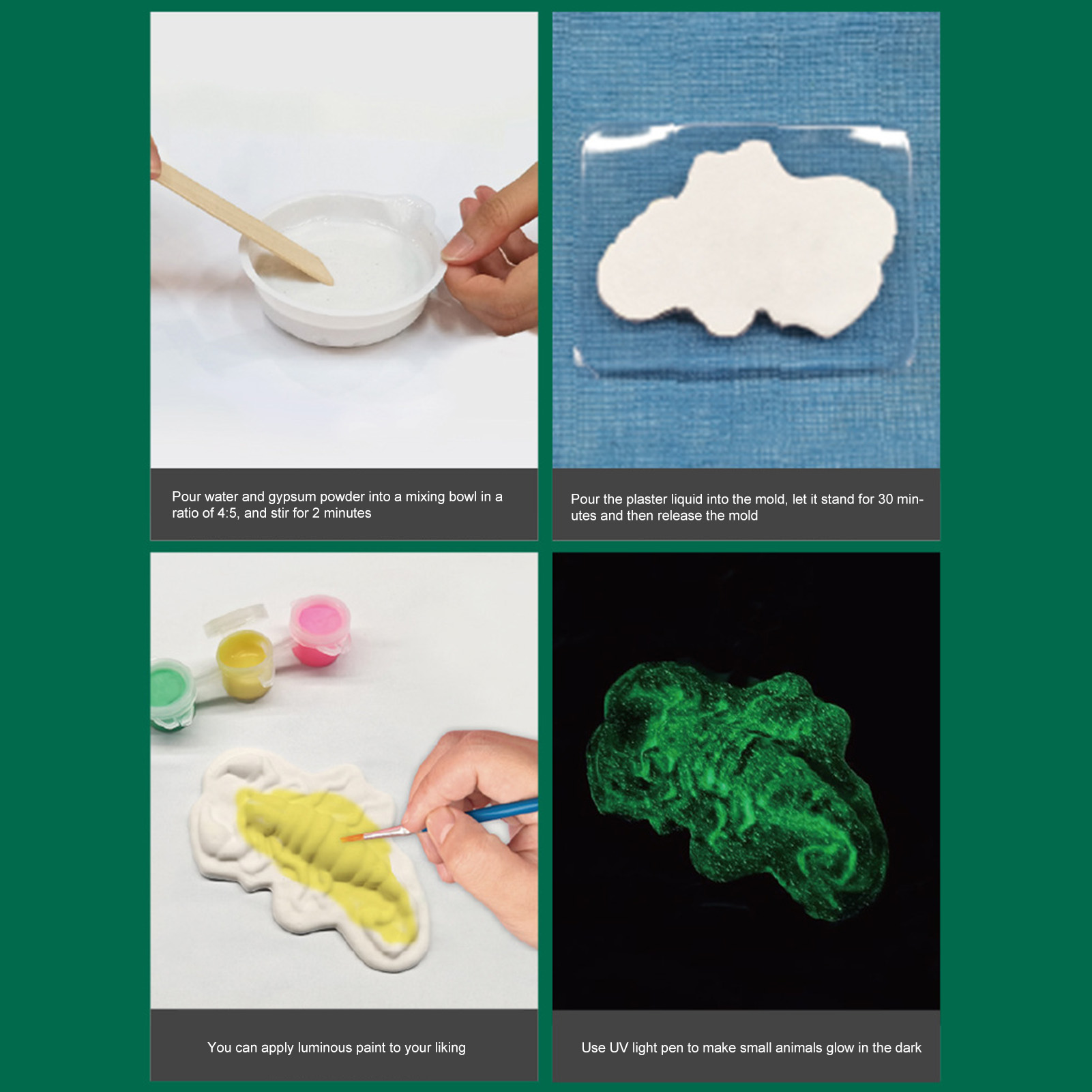 Glow In The Dark Plastic Luminous Crystal Experiment