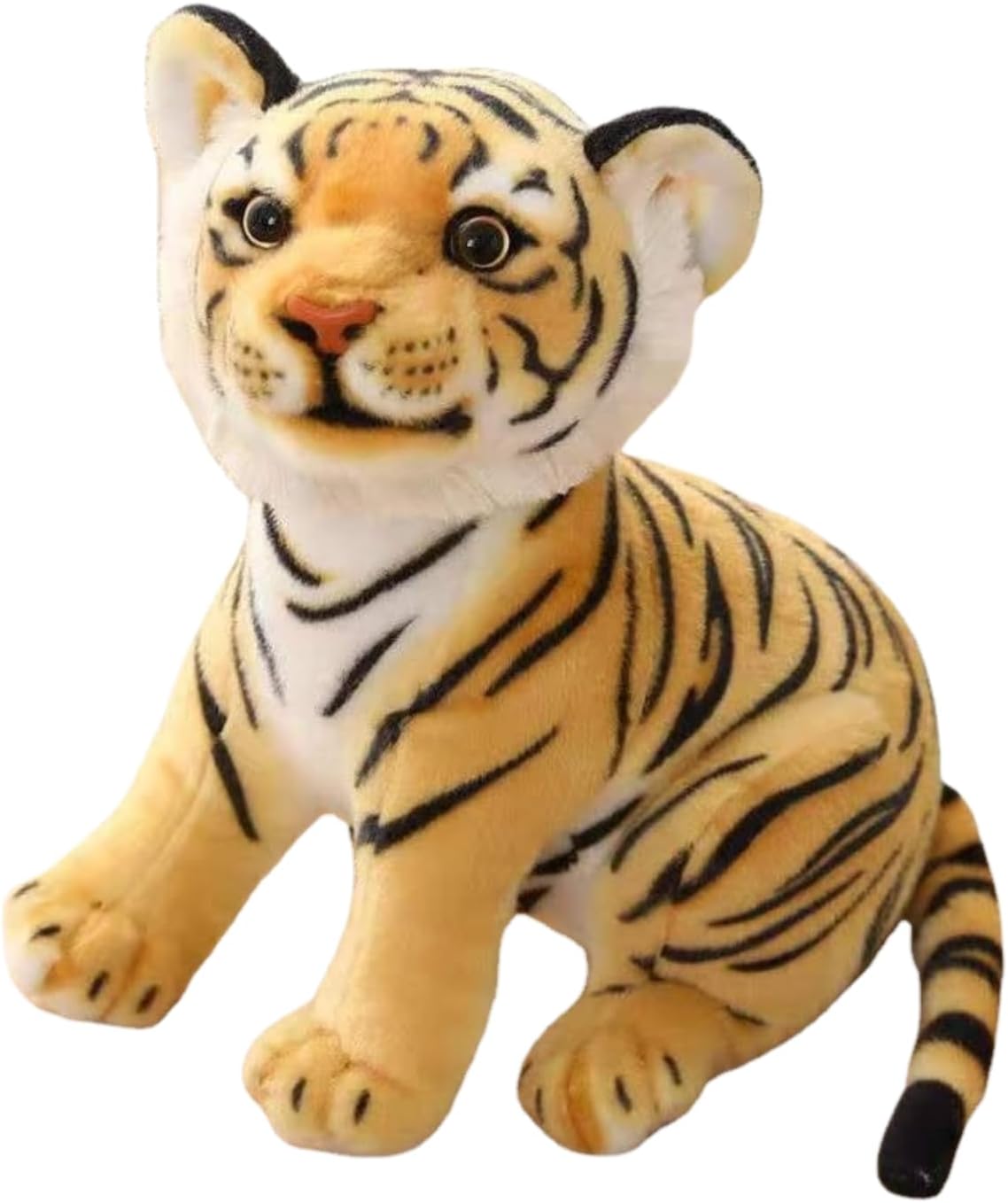 GUDVES Tigers Plush Toy Stuffed Animal - Cute Lifelike Tiger Stuffed Toy Gift for Boy Baby Hug Tiger - Yellow Tiger Stuffed Animal (7.8 in, Yellow Tiger)
