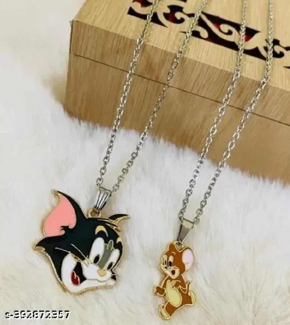 Kids Fashion Tom and Jerry Locket - Fun Cartoon Character Jewelry for Boys and Girls