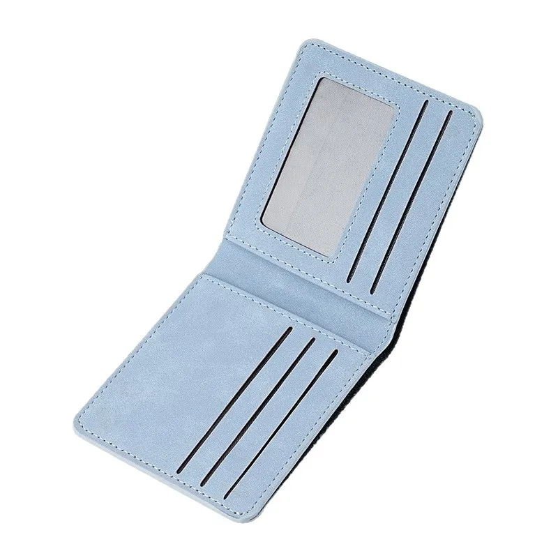 Slim Short Wallet for Men | Minimalist Leather Card Holder with ID Window & Cash Slot