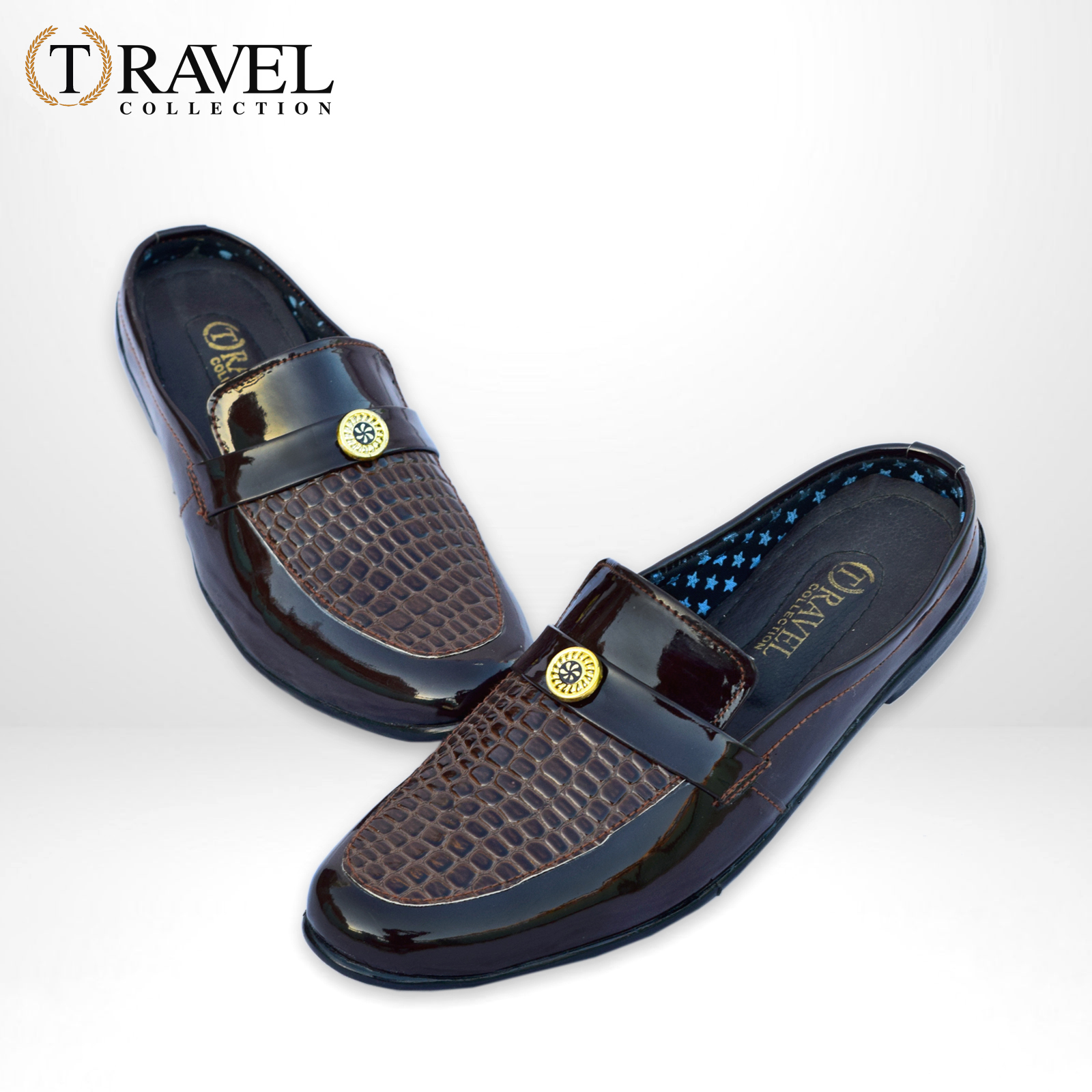 Travel Collection - Patent Loafers Shoes - Best Quality Half Loafers Shoes for Men - Brown Color