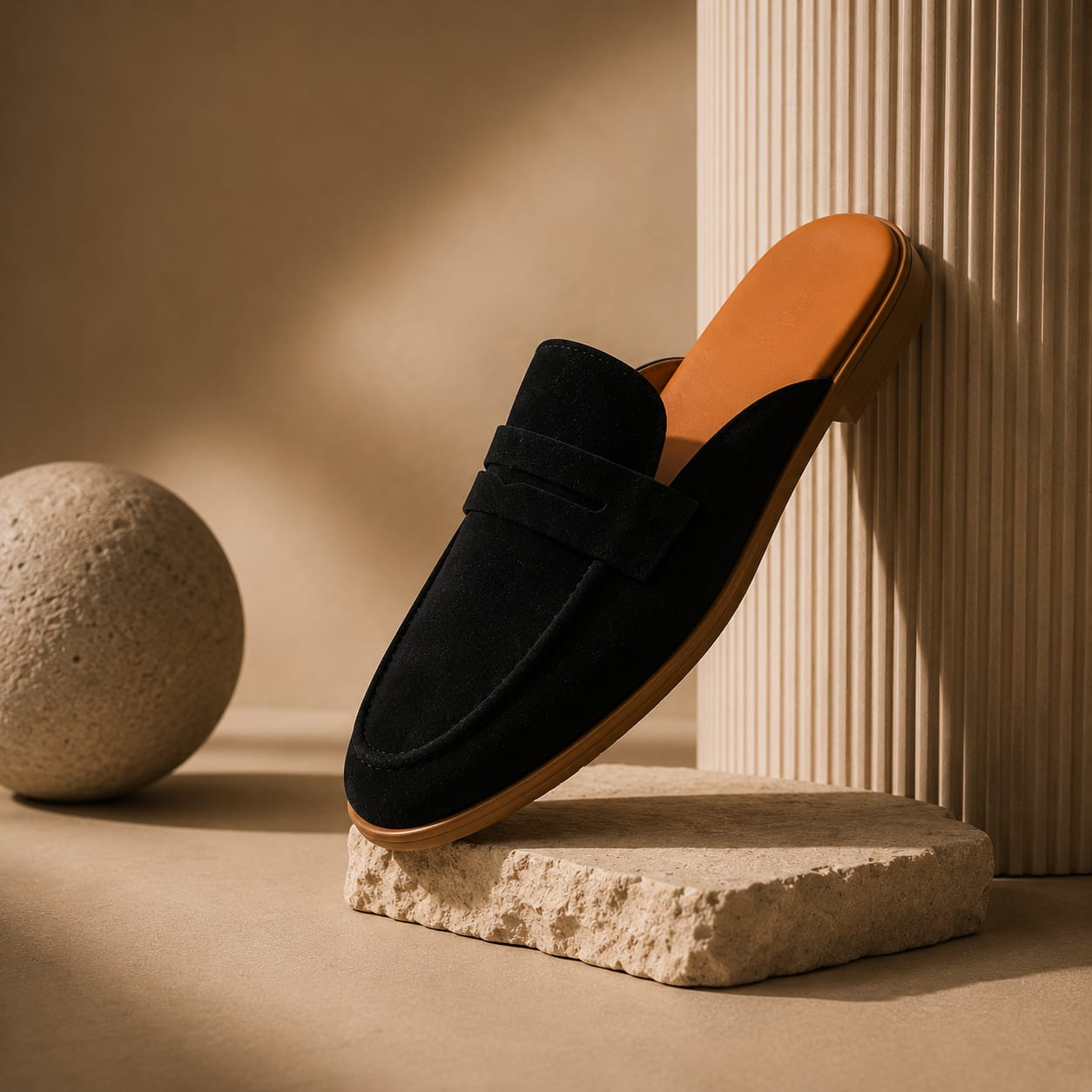 Premium Suede Leather Penny Loafers for Men - Casual Soft Sole Slip-On Shoes 👟