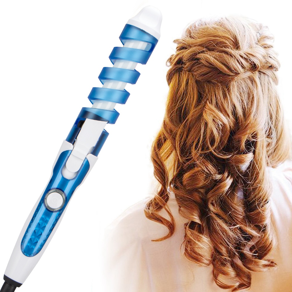 plugged in spiral curling iron