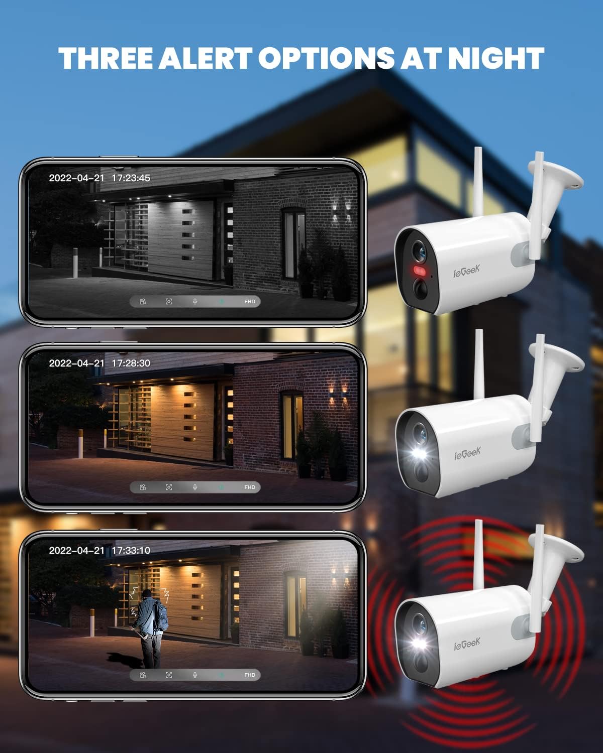 Zs Gx2s Iegeek Support Cctv Camera ZS-GX2S Battery-Powered