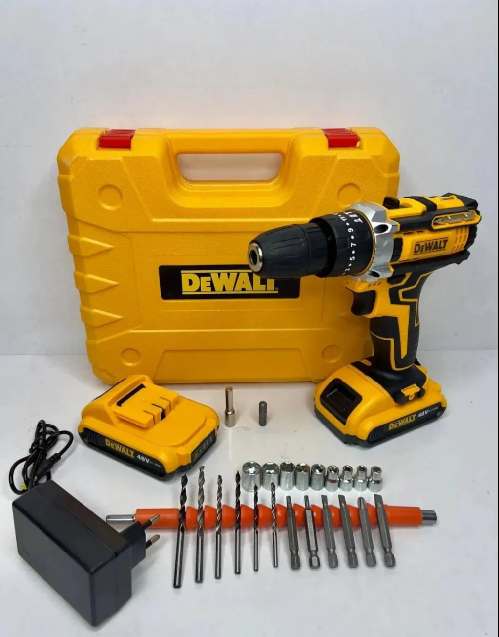 Household Electric Drill Machine With extra 3 barma, Comfortable Grip, High-Power, Drilling Machine tools With Reverse Function Slow Fast Speed Electric Screw Driver Function Electric Air Blower Toolkit Hand Tools With - Pure 100% Copper