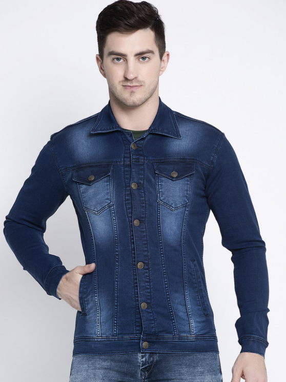 Mens Clothing Denim Jacket Stretchable