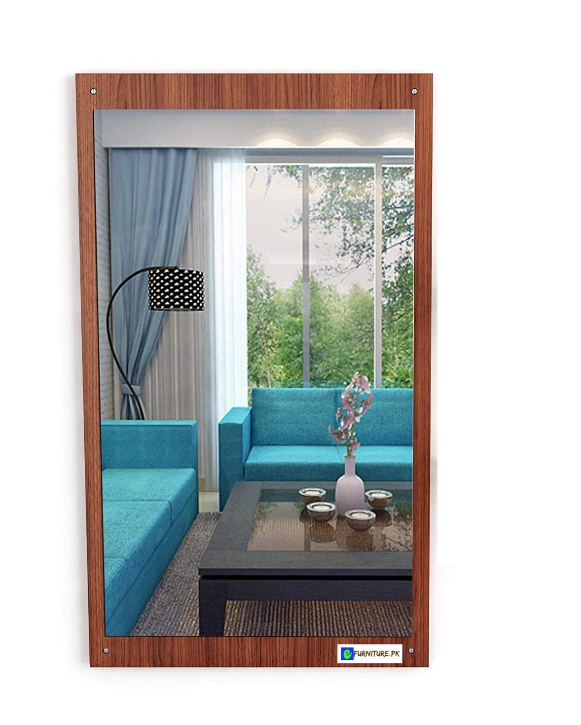 Hommey Elegant Wooden Wall Hanging Dressing Mirrors By eFurntePK