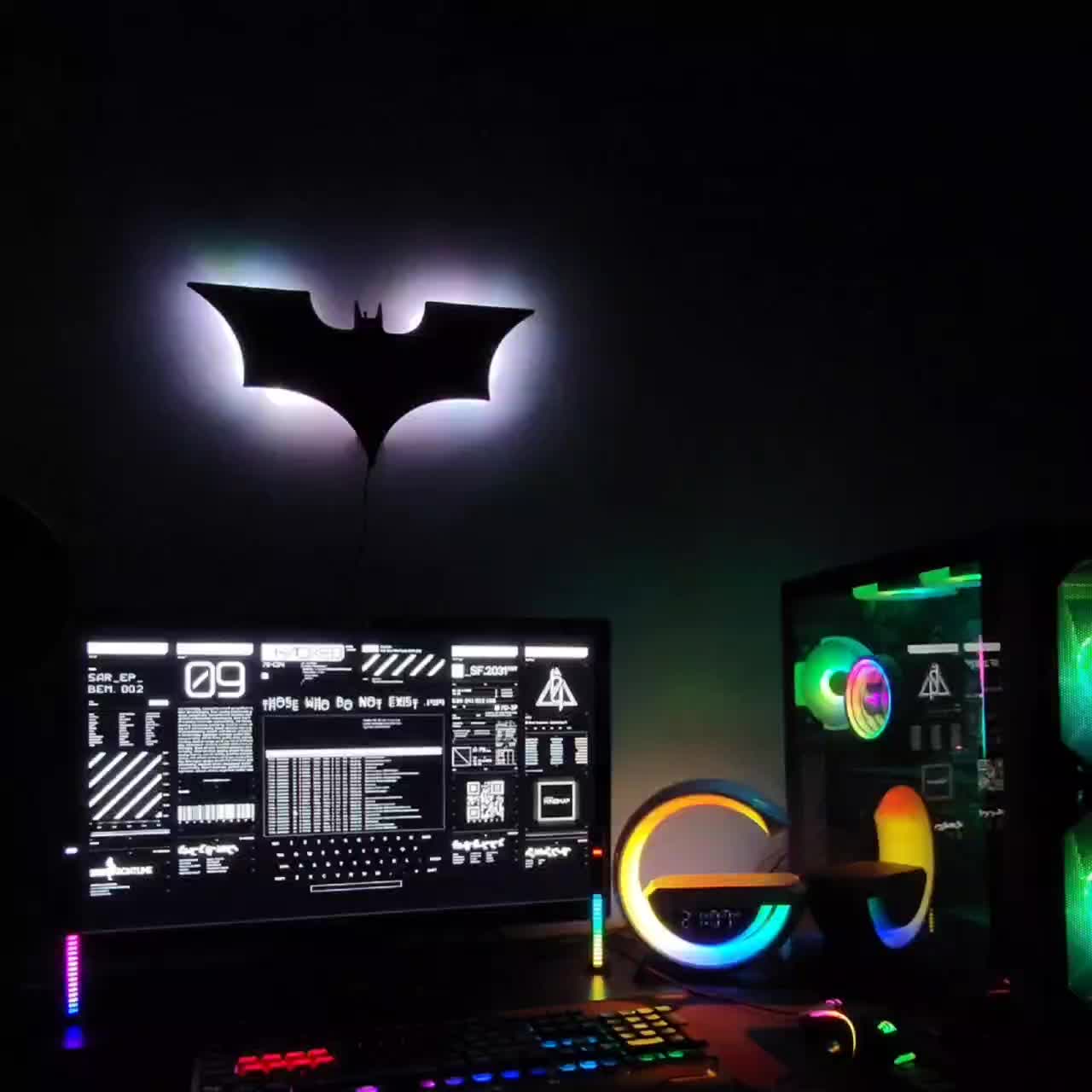 3D Batman Led Wall Lamp - Gaming Decor - ZF Tycoon room decor - Color Black
