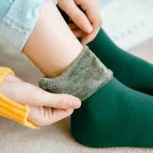 Women Winter Woolen Thermal Socks - Thick, Soft, Adjustable Size M-XL