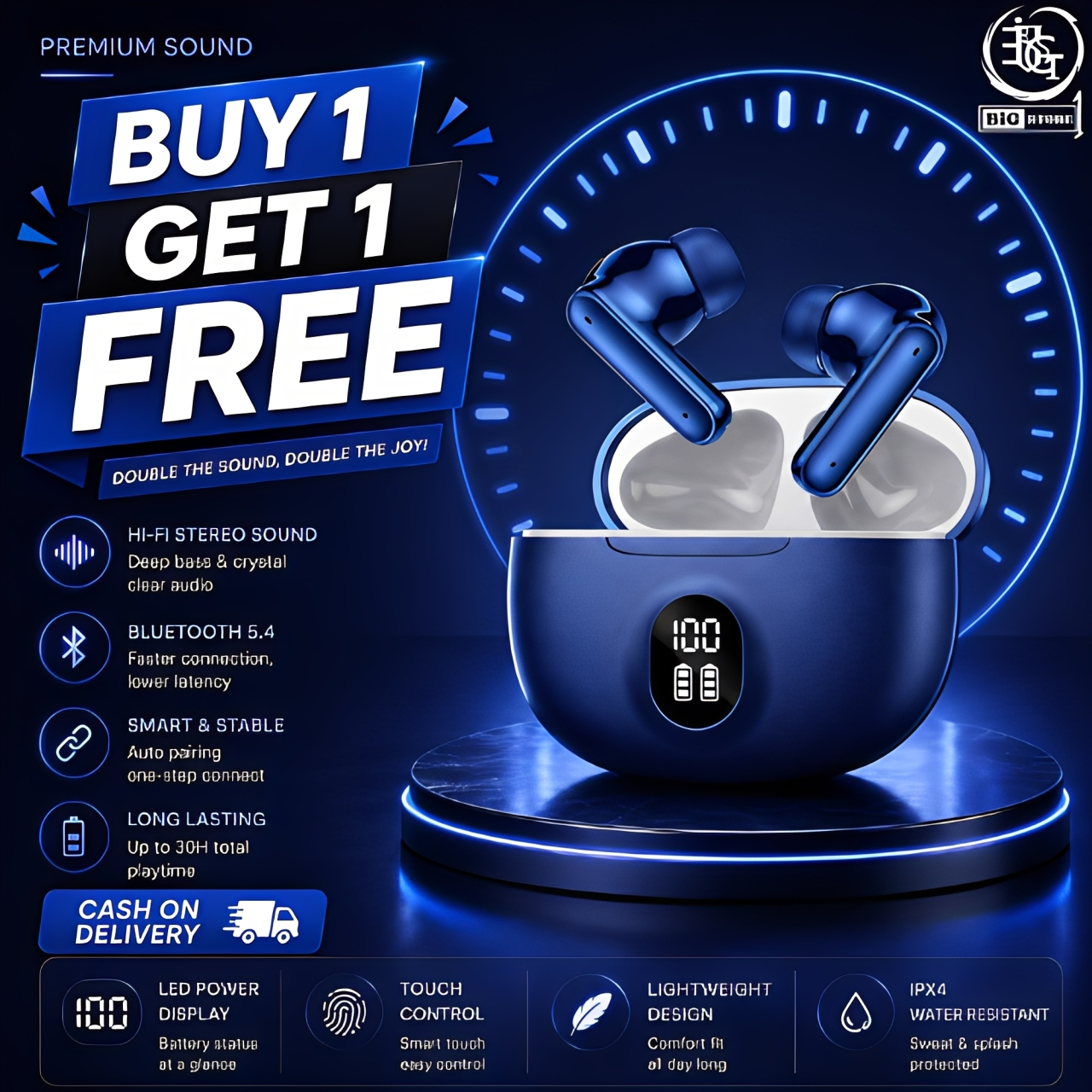 Pro Earbuds TWS (True Wireless Stereo) Bluetooth Airbuds Handsfree Dual Earphones Headset (Connect With All Bluetooth Devices).