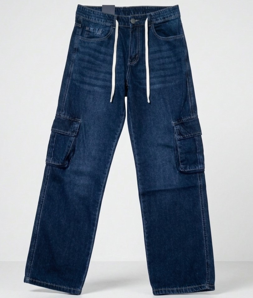 Men’s Dark Blue Baggy Loose Fit Jeans