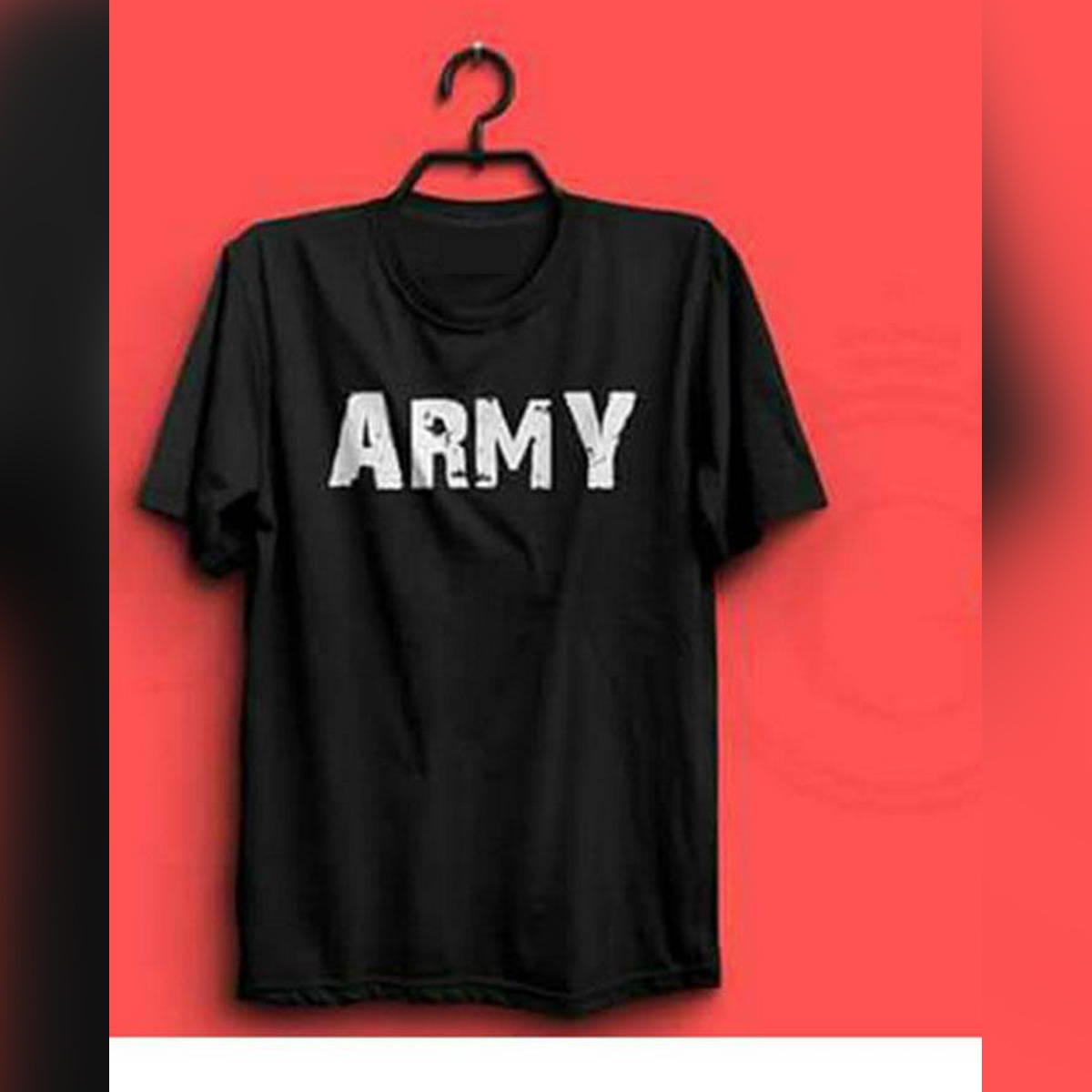 BLACK ARMY T-SHIRT FOR MEN: Buy Online 